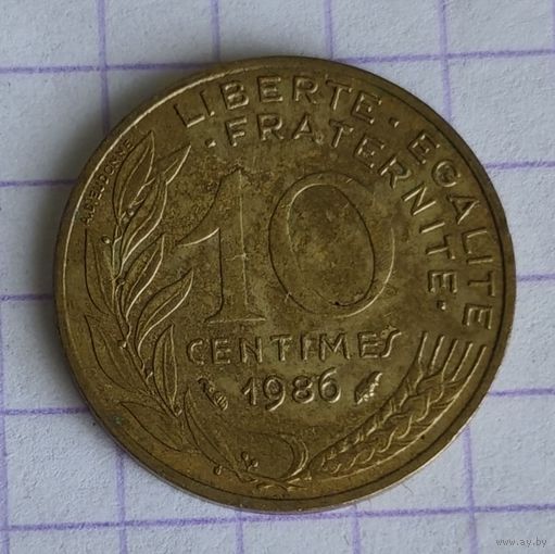 Франция 10 сантимов, 1986 (1-4-58)