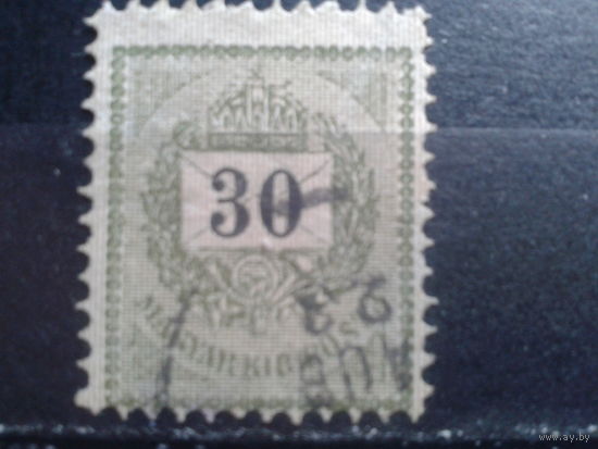 Венгрия 1888-98 Стандарт 30 крейцеров L11 1/2