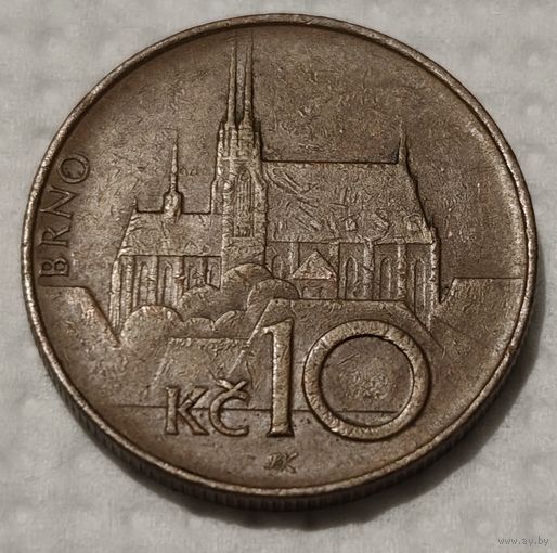 Чехия 10 крон, 1995 Символы "LK" снизу под номиналом (14-2-8)