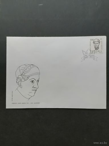 Польша 1986 КПД с маркой "Голова в Вавельском замке Кракова" (спецгашение) Mi.3058 каталог 5.50 евро