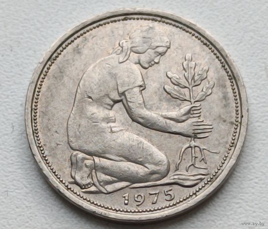 Германия. 50 пфеннигов 1975 года. D.