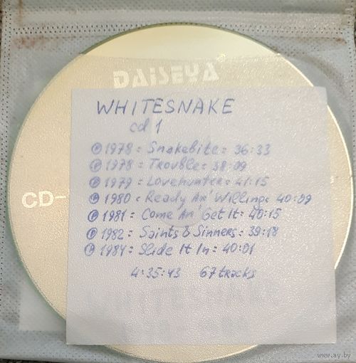 CD MP3 дискография WHITESNAKE на 2 CD