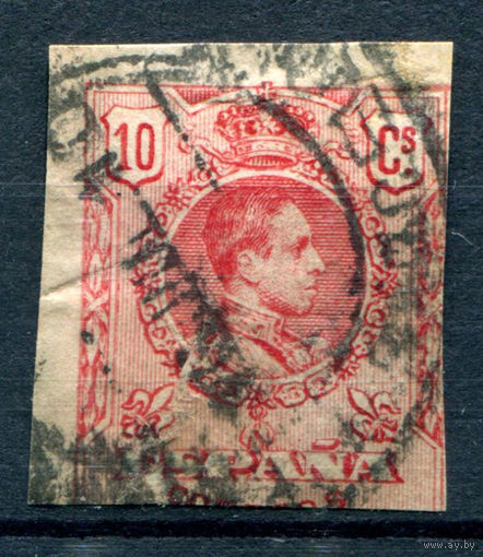 Испания (Королевство) - 1909/17г. - король Альфонсо XIII, 10 с - 1 марка - гашёная [Mi 233 U]. #1-Sp-13-A-1