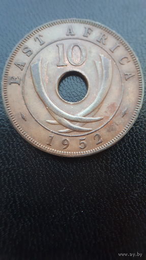 Восточная Британская Африка 10 центов 1952 г