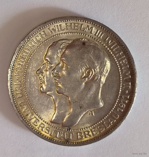 3 марки 1911 - университет Бреслау