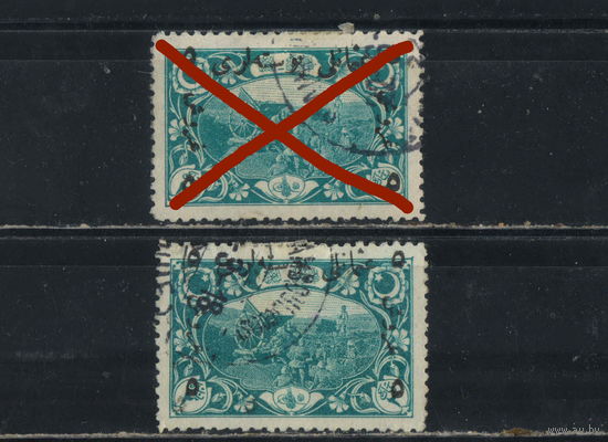 Османская Имп Турция 1917 Солдаты с гаубицей Надп #627С