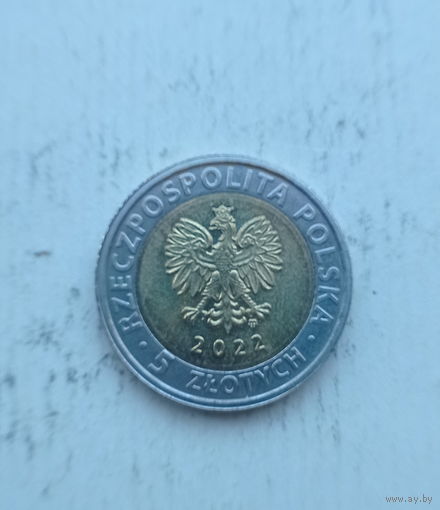 Польша 5 злотых 2022 год Мошненский замок