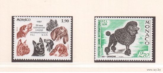 Монако-1987(Мих.1804-1805)  ** , Фауна, Собаки