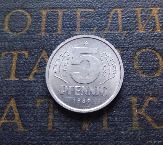 5 пфеннигов 1989 (A) Германия ГДР #02 UNC