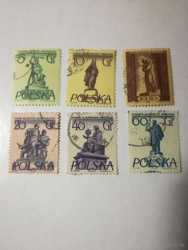 Польша 1955. Статуи Варшавы