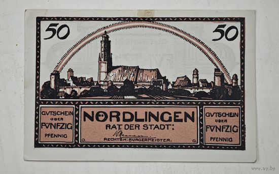 1921 год 50 пфеннигов  Германия