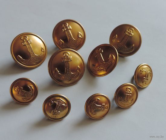 Пуговицы ВМФ СССР - 10 шт.