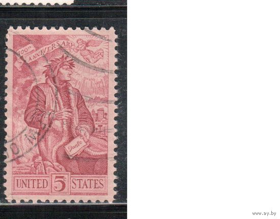 США-1965, (Мих.884) , гаш. , Личности, Данте (одиночка)