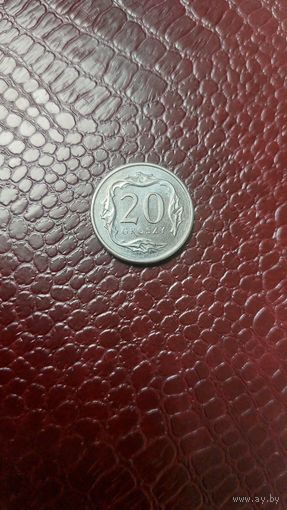 Монета 20 грошей 2019г. Польша. Отличная!