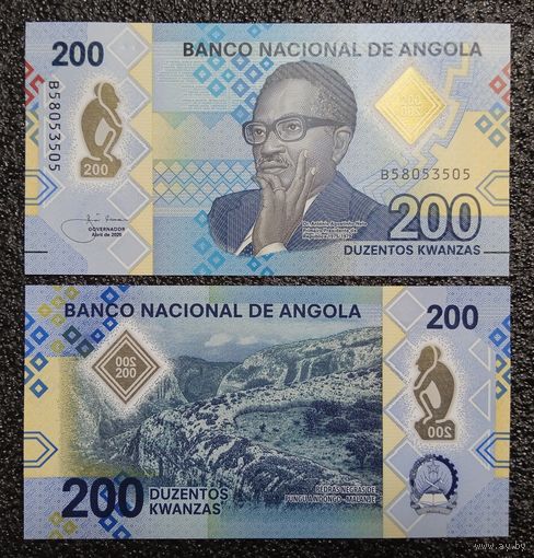 200 кванза Ангола 2020 г. UNC (полимер)