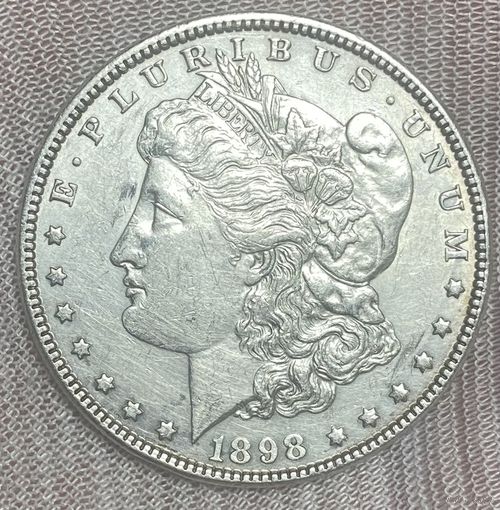 Монета 1 доллар 1898 год. США. Доллар Моргана.