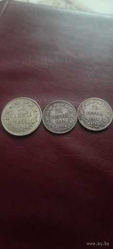 25 pennia 50 penia 1916-17