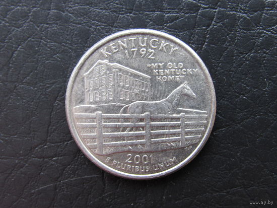 1\4 доллара,2001 Кентукки. США.