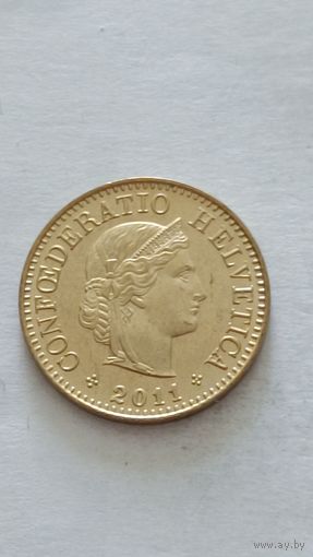Швейцария. 5  раппен 2011 года