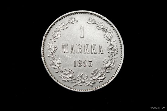 1 марка 1893 г. Финляндия (Российская Империя), Александр III. Сохран!