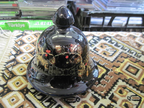 Крышка на вазу-имбирницу, Фарфор, кобальт, 12 см.