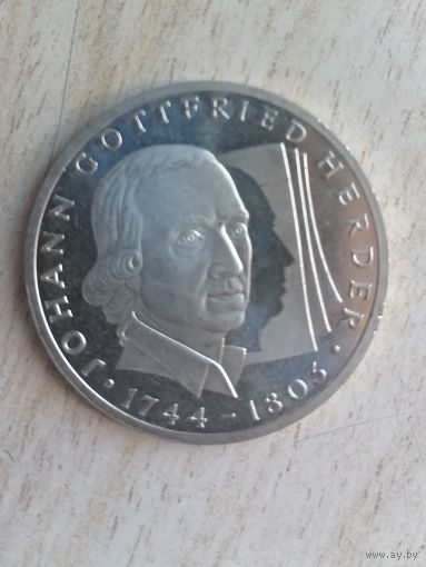 10 марок 1994 г.блеск серебро с рубля