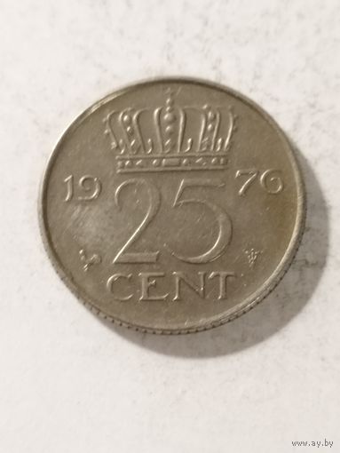 Нидерланды 25 центов 1976