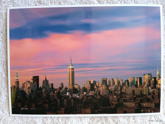 Нью-Йорк. Закат вокруг Эмпайр-Стейт-Билдинг