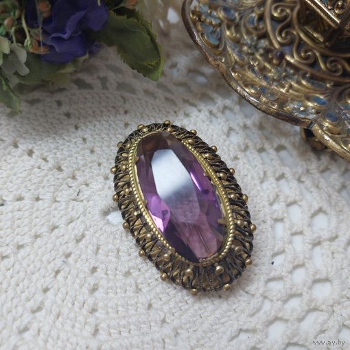 Брошь "Леденец" СССР с АМЕТИСТОМ, клеймо