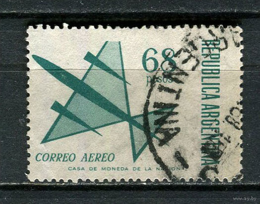 Аргентина - 1967 - Авиация 68Р. Авиамарка - [Mi.985] - 1 марка. Гашеная.  (Лот 3HM)-T2P5