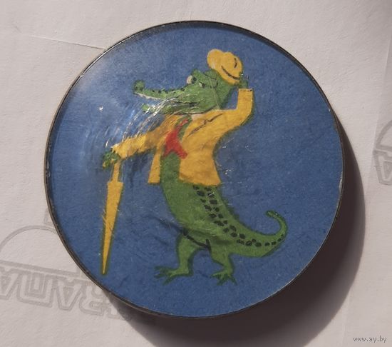 Значок Крокодил. Большой.