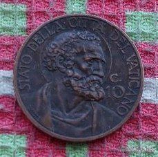 Ватикан 10 ченчезимо 1935 года, AU. Предложи свою цену или обмен!