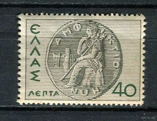Греция - 1937/1938 - Монета Амфиктиония 40L - [Mi.398] - 1 марка. MH.  (Лот 20Gx)-T4P25