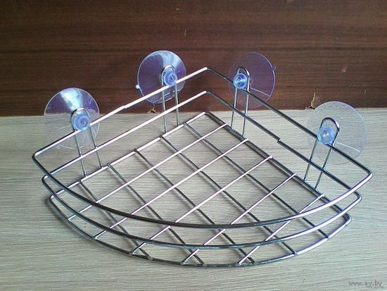 Угловая Полка - В Ванную/Кухню - Металл - Размеры: 20/20 см.