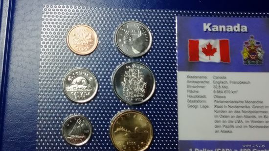 Канада набор монет 2006 г 6 штук с юбилейной 50 центов 2002