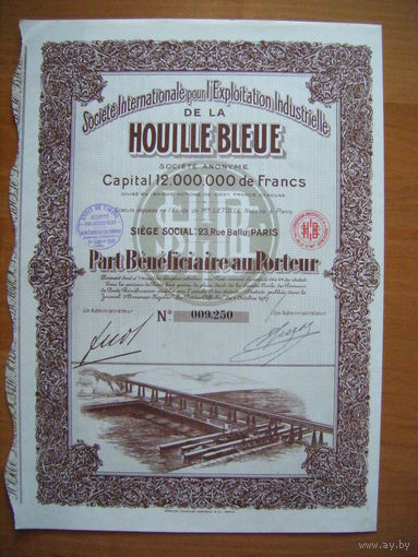 Гидроэлектростанции HOUILLE BLEUE! 1929 г. , Париж