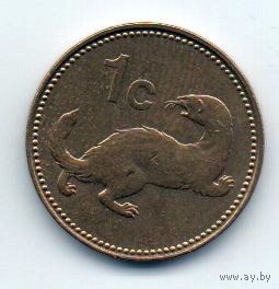 РЕСПУБЛИКА МАЛЬТА. 1 ЦЕНТ 2007. UNC. ФАУНА ГОРНОСТАЙ