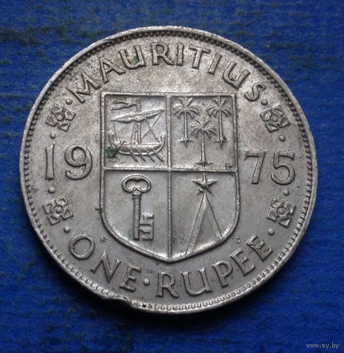 Маврикий Британская колония 1 рупия 1975