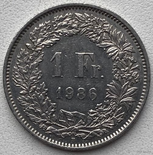 Швейцария 1 франк 1986 г.