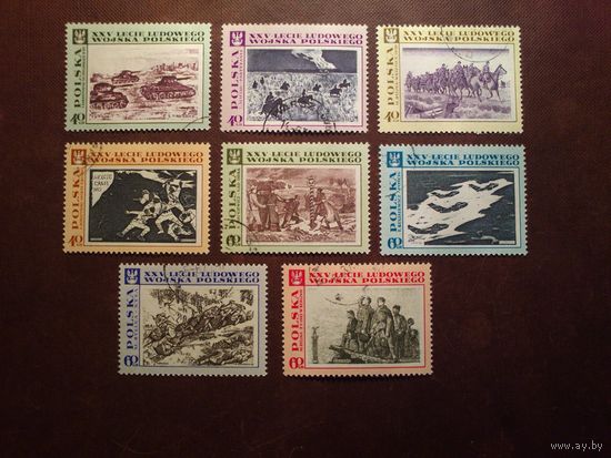 Польша 1968 г.Картины посвященные 25-й  годовщине Польской Народной Армии ./п/