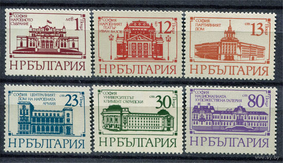 Болгария - 1977г. - Архитектура, монументальные сооружения - 6 марок - полная серия, MNH, 1 марка с пятнышком на клее [Mi 2590-2595]. #O-Se-Z-1-40