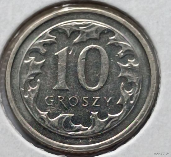 Польша. 10 грошей 2018 года. (*)