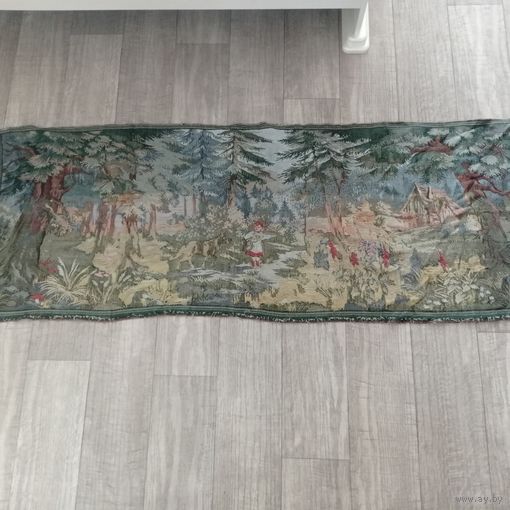 Коврик СССР, гобелен, прикроватный коврик . Красная шапочка и волк