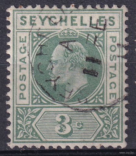 75.BrKSe. Великобритания. Колонии. Сейшельские острова. Эдуард. Стандарт. 3C. 1906 г. Mi.#53.