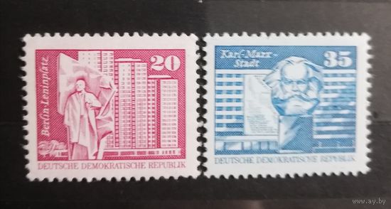 ГДР 1973 Строительство в ГДР. Серия 2 марки