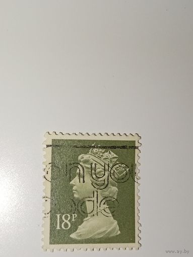 Великобритания 1971 Профиль королевы Елизаветы II, созданный на основе скульптуры Арнольда Машина